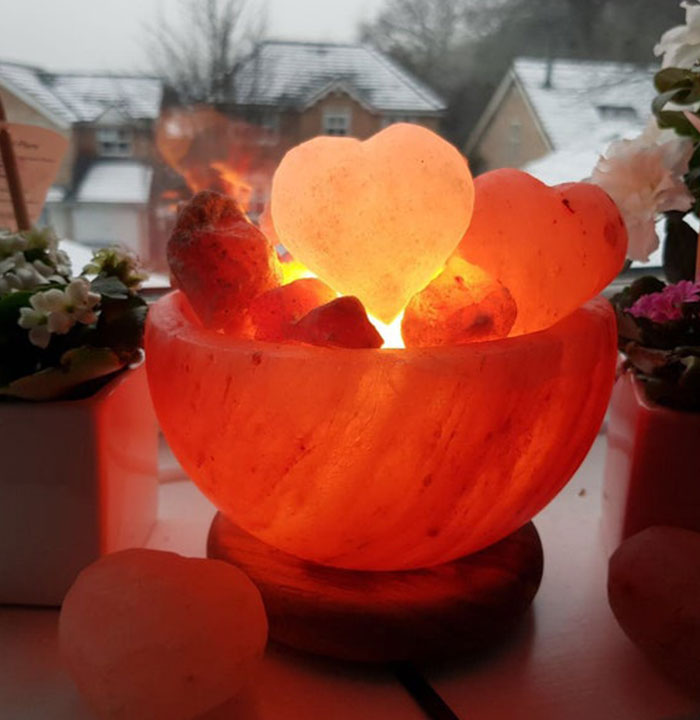 Fire Bowl with Hearts