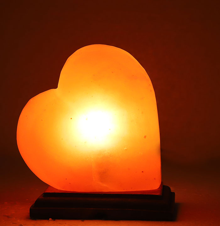 Heart shape salt lamp