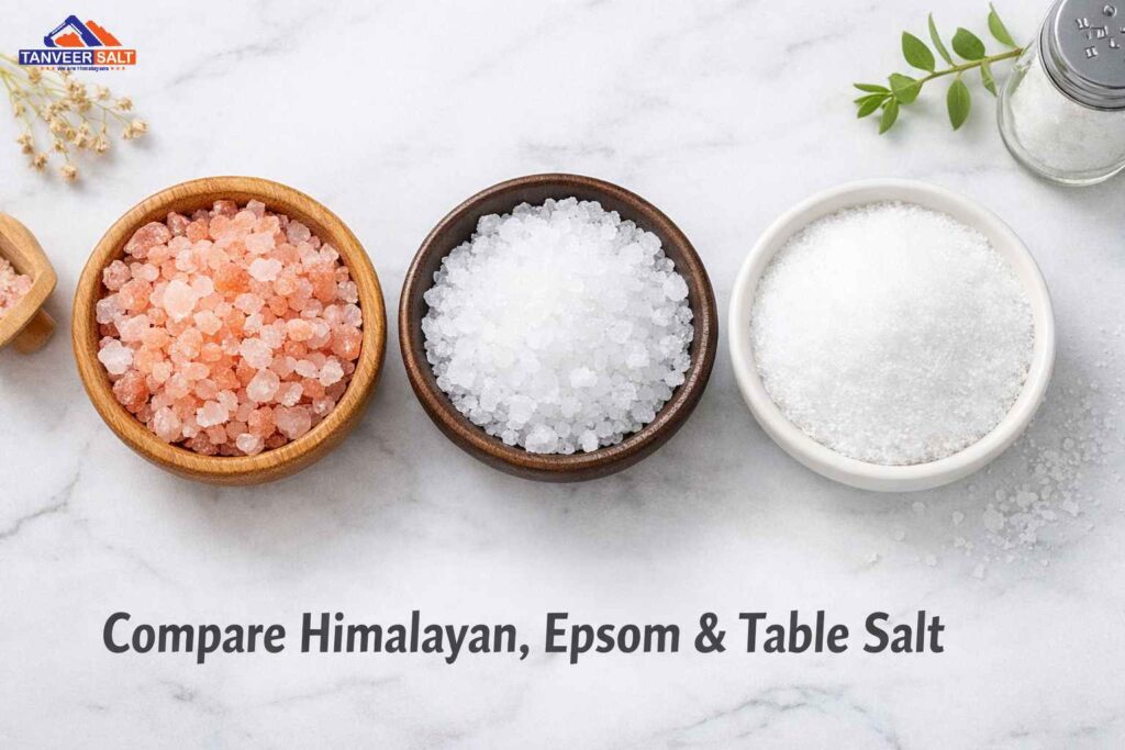 Pink Himalayan Salt vs Epsom Salt vs Regular Salt
