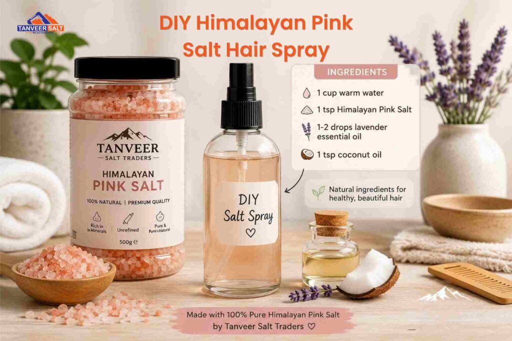 DIY Himalayan Pink Salt Hair Spray Recipe