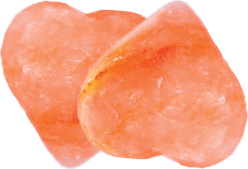 pink salt stone heart