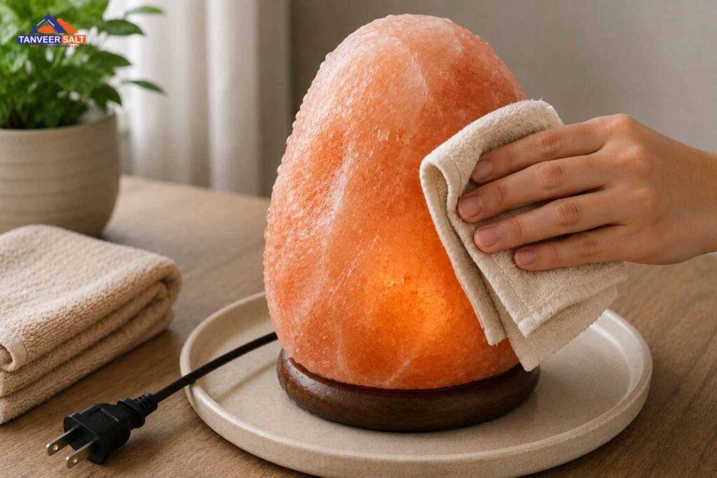 How to Clean and Dry a Wet Salt Lamp